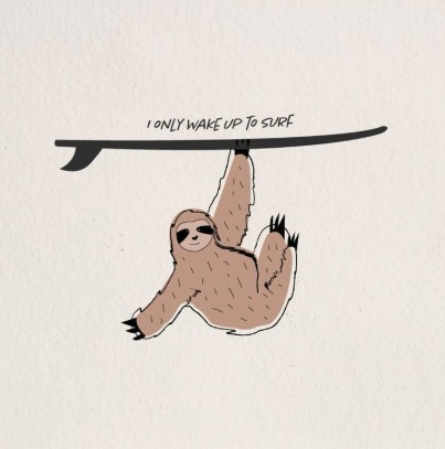 Ilustração de Thayná Rossoni: I only wake up to surf
