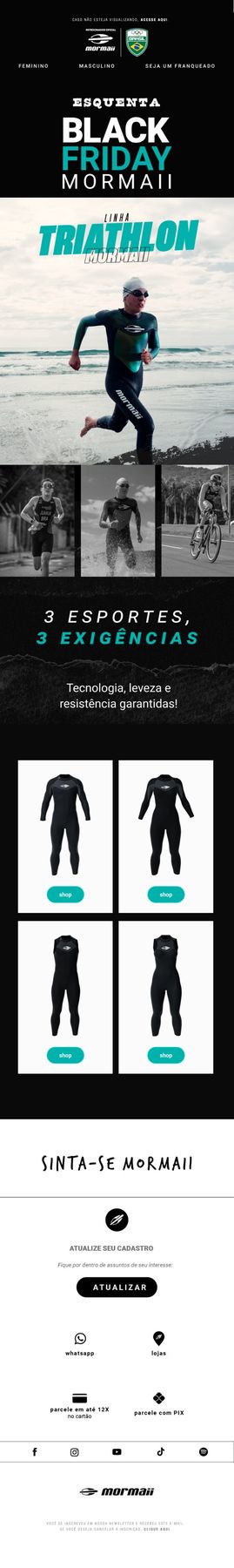 E-mail marketing Mormaii: Black Friday Triathlon