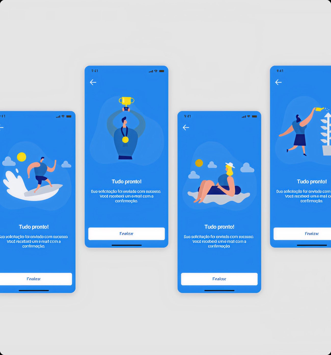 Telas de sucesso com ilustrações
